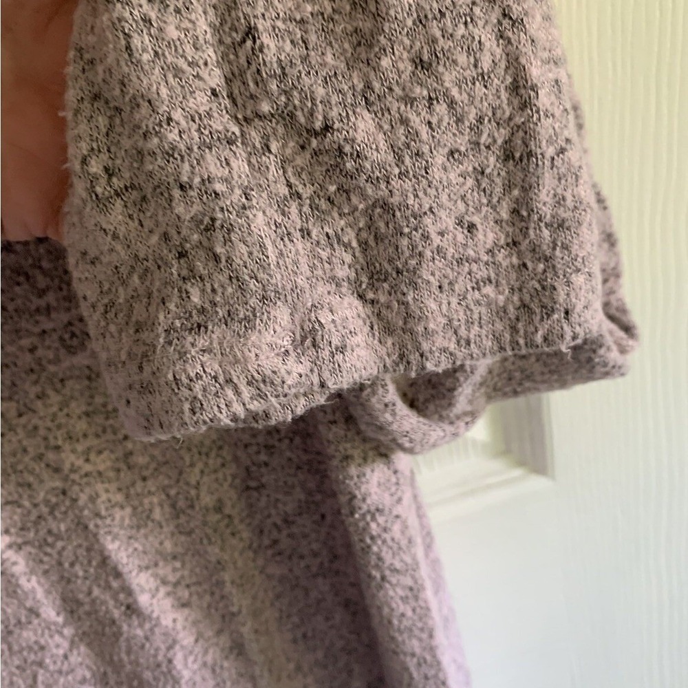 No Frills Top Womens XL Purple Marled V-Neck Long Sleeve Loungewear Cozy Basic - Picture 4 of 7